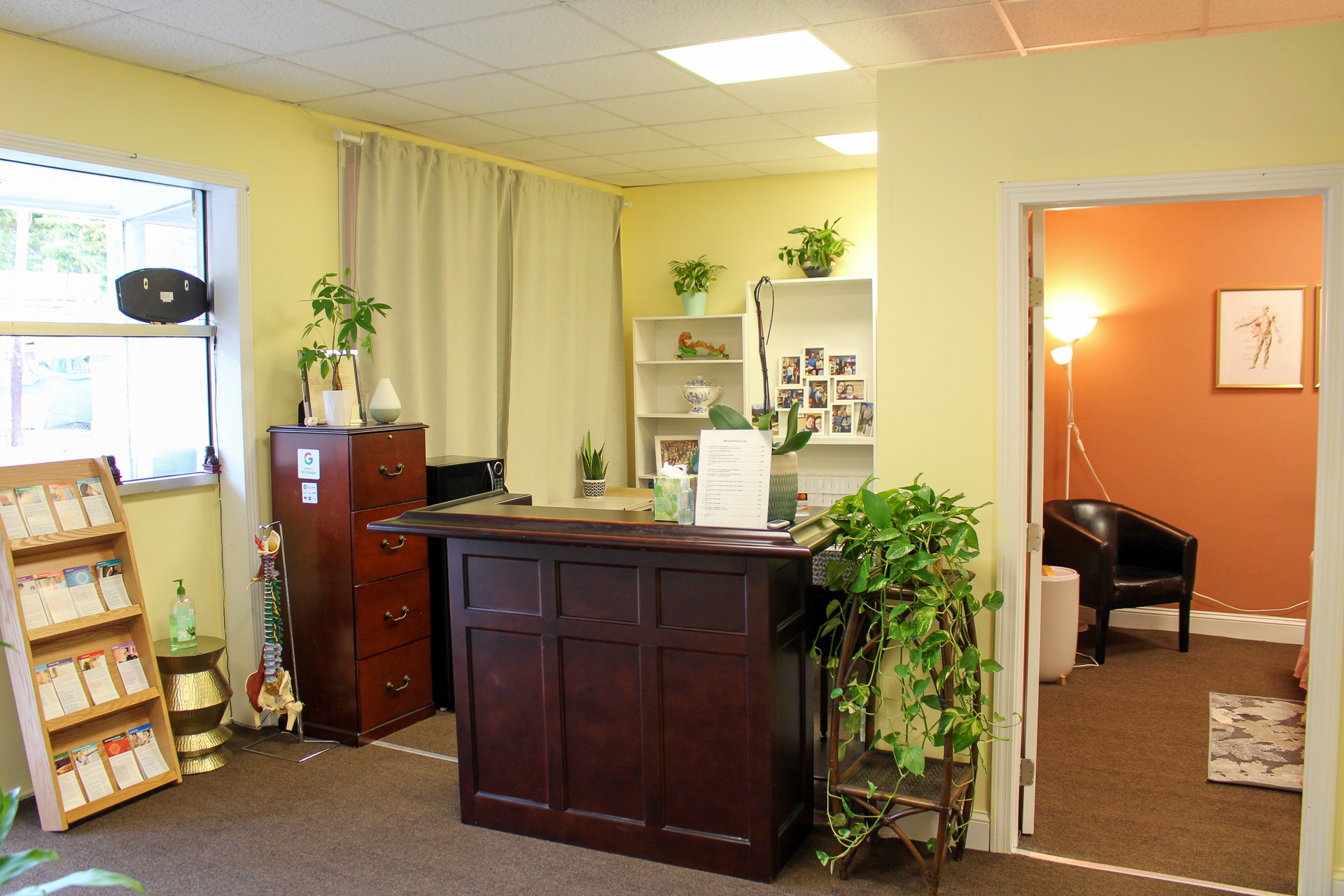 Front desk and service area